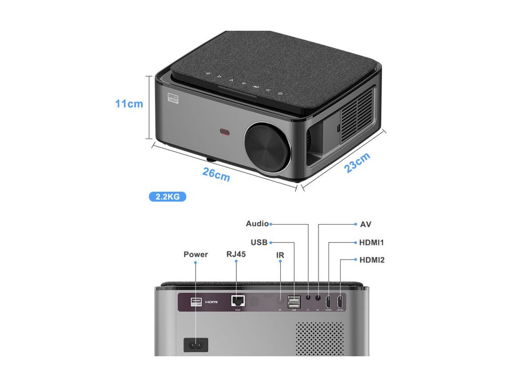 Video Proyector Rigal RD-828 Full HD 1920x1080 3800 Lumens LED, USB, HDMI, RJ45